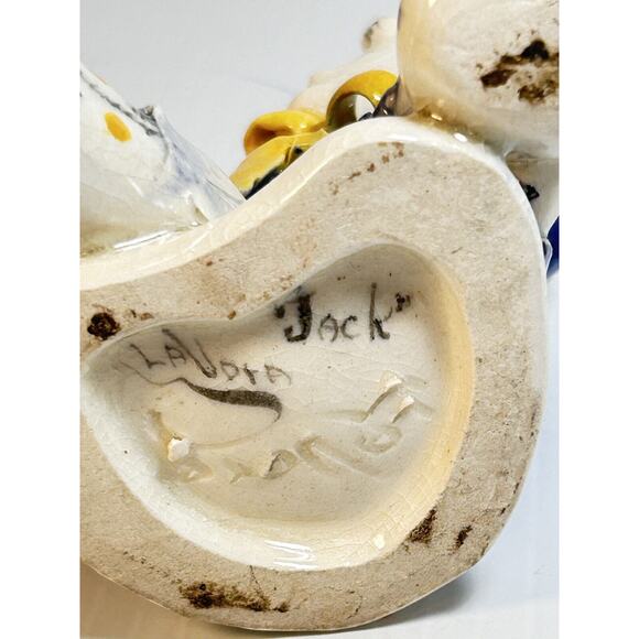 Hand Crafted Ceramic "Jack" Clown Boy Figurine Whimsical Signed LaVora Unique - Picture 8 of 8